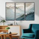 Waves Abstract Wall Art Print, Modern Framed Abstract Canvas