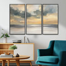 Modern Coastal Artwork with Vibrant Abstract Ocean Waves