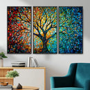 Yggdrasil Tree of Life Wall Art Print | Mosaic Style 3-Panel