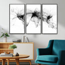 Abstract World Map Wall Art – Framed Geometric Line Canvas by MyGreatCanvas | Canvas Wall Art Prints | Photo Prints & Wall Decor