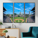 Wrigley Field Chicago Cubs Panoramic Art Multi-Piece Canvas