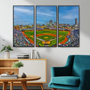 Wrigley Field Chicago Cubs Panoramic Canvas Print –