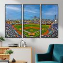 Wrigley Field Chicago Cubs Panoramic Canvas Print –