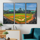 Wrigley Field Chicago Cubs Panoramic Canvas Print –
