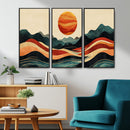 Mountain Triptych Wall Art Canvas Print – Western Nature