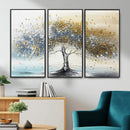 Golden and Silver Tree Wall Art – Framed Elegant Leaves by MyGreatCanvas | Canvas Wall Art Prints | Photo Prints & Wall Decor