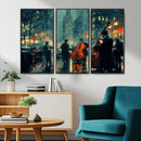 Urban Night Jazz Wall Art Canvas Print – Moody Rain-Soaked by MyGreatCanvas | Canvas Wall Art Prints | Photo Prints & Wall Decor