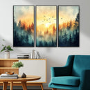 Abstract Forest Wall Art Print- Serene Nature Canvas Print