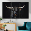 Majestic Longhorn Bull Wall Art Canvas Print – Dark by MyGreatCanvas | Canvas Wall Art Prints | Photo Prints & Wall Decor