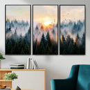 Misty Forest Wall Art – Framed Sunrise Pines Canvas Artwork, by MyGreatCanvas | Canvas Wall Art Prints | Photo Prints & Wall Decor
