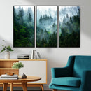 Misty Forest Wall Art Canvas Print – Framed Foggy Mountain by MyGreatCanvas | Canvas Wall Art Prints | Photo Prints & Wall Decor