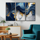 Blue Marble Wall Art Canvas Print – Framed Gold Veins by MyGreatCanvas | Canvas Wall Art Prints | Photo Prints & Wall Decor