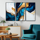 Gold Blue Abstract Canvas Print, Elegant Navy and Gold by MyGreatCanvas | Canvas Wall Art Prints | Photo Prints & Wall Decor