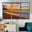 Tropical Beach Wall Art – Framed Sunset Ocean Canvas by MyGreatCanvas | Canvas Wall Art Prints | Photo Prints & Wall Decor
