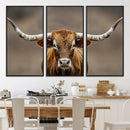 Texas Longhorn Wall Art Canvas Print – Brown Bull Rustic by MyGreatCanvas | Canvas Wall Art Prints | Photo Prints & Wall Decor
