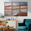 Ocean Sunset Wall Art Canvas Print – Framed Sandy Shore