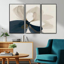 Minimal Flower Wall Art Canvas Print – Framed Beige Bloom