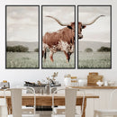 Texas Longhorn Wall Art Canvas Print – Framed Spotted Cattle by MyGreatCanvas | Canvas Wall Art Prints | Photo Prints & Wall Decor