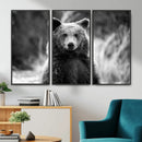 Grizzly Bear Wall Art Canvas Print – Framed Black White by MyGreatCanvas | Canvas Wall Art Prints | Photo Prints & Wall Decor