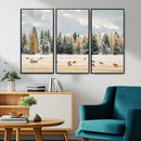 Elk Herd Wall Art – Framed Snowy Forest Canvas Artwork, by MyGreatCanvas | Canvas Wall Art Prints | Photo Prints & Wall Decor