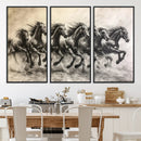 Galloping Horses Wall Art Canvas Print – Framed Wild