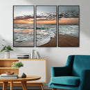 Ocean Sunset Wall Art Canvas Print – Framed Beach Waves