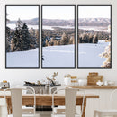 Snowy Mountain Wall Art Canvas Print – Framed Ski Slope