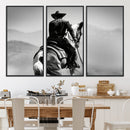 Western Wall Art Canvas Print – Framed Cowboy and Horse by MyGreatCanvas | Canvas Wall Art Prints | Photo Prints & Wall Decor
