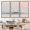 Pastel Ocean Wall Art Canvas Print – Framed Soft Sunset Calm