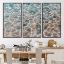 Clear Water Wall Art Canvas Print – Framed Sunlit Ocean