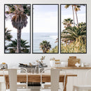 Coastal Palm Trees Wall Art Canvas Print – Framed Ocean