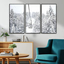 Snowy Ski Lift Wall Art – Framed Winter Mountain Canvas by MyGreatCanvas | Canvas Wall Art Prints | Photo Prints & Wall Decor
