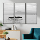 Whale Tail Wall Art – Framed Black White Ocean Canvas by MyGreatCanvas | Canvas Wall Art Prints | Photo Prints & Wall Decor