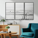 Surfer Silhouette Wall Art – Framed Calm Ocean Canvas by MyGreatCanvas | Canvas Wall Art Prints | Photo Prints & Wall Decor