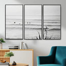 Surfer Silhouette Wall Art Canvas Print – Framed Calm Ocean by MyGreatCanvas | Canvas Wall Art Prints | Photo Prints & Wall Decor