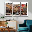 Modern Japanese Wall Art Canvas Print – Framed Abstract