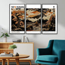 Modern Japanese Wall Art Canvas Print – Framed Abstract