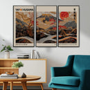Modern Japanese Wall Art Canvas Print – Framed Abstract