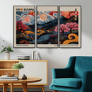 Modern Japanese Wall Art Canvas Print – Framed Contemporary