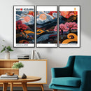 Modern Japanese Wall Art Canvas Print – Framed Abstract