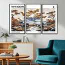 Modern Japanese Wall Art Canvas Print – Framed Abstract