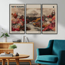 Modern Japanese Wall Art Canvas Print – Framed Abstract