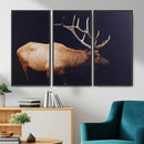 Rustic Elk Wall Art Canvas Print – Framed Moody Wildlife Art by MyGreatCanvas | Canvas Wall Art Prints | Photo Prints & Wall Decor