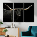 Texas Longhorn Wall Art Canvas Print – Framed Rustic Western