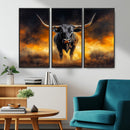 Longhorn Canvas Wall Art Canvas Print – Framed Bold Bull
