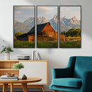 Rustic Barn Wall Art Canvas Print – Framed Grand Teton Park by MyGreatCanvas | Canvas Wall Art Prints | Photo Prints & Wall Decor