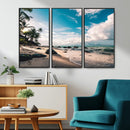 Tropical Beach Wall Art Canvas Print – Framed Ocean Waves