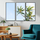 Palm Trees Wall Art Canvas Print – Framed Tropical Coastal