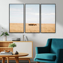 Bison Grassland Wall Art – Framed Minimal Nature Canvas by MyGreatCanvas | Canvas Wall Art Prints | Photo Prints & Wall Decor