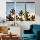 Palms Wall Art Canvas Print – Framed Tropical Coastal Nature